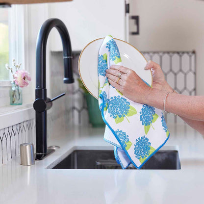 Hydrangea Blue blu Kitchen Tea Towel Kitchen Towel - rockflowerpaper