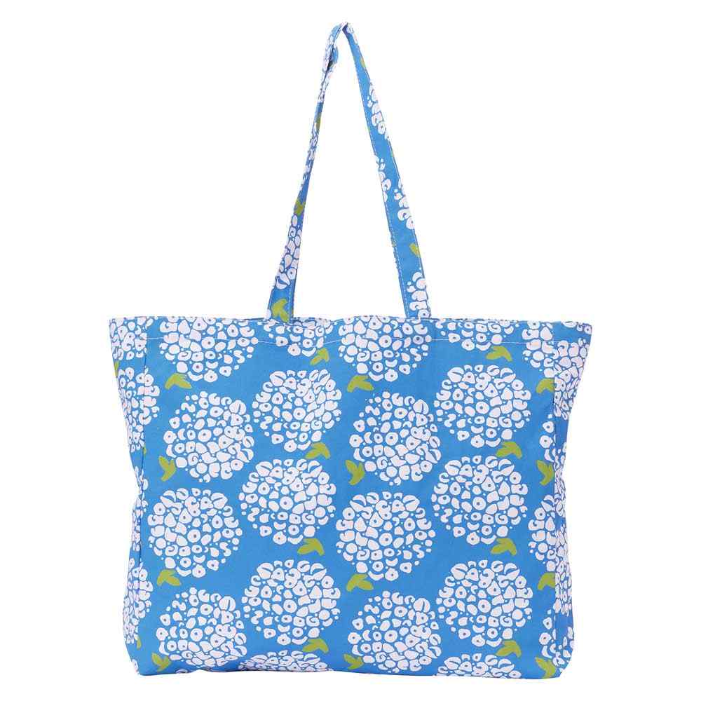 Hydrangea Blue Little Shopper Tote Bag Tote - rockflowerpaper