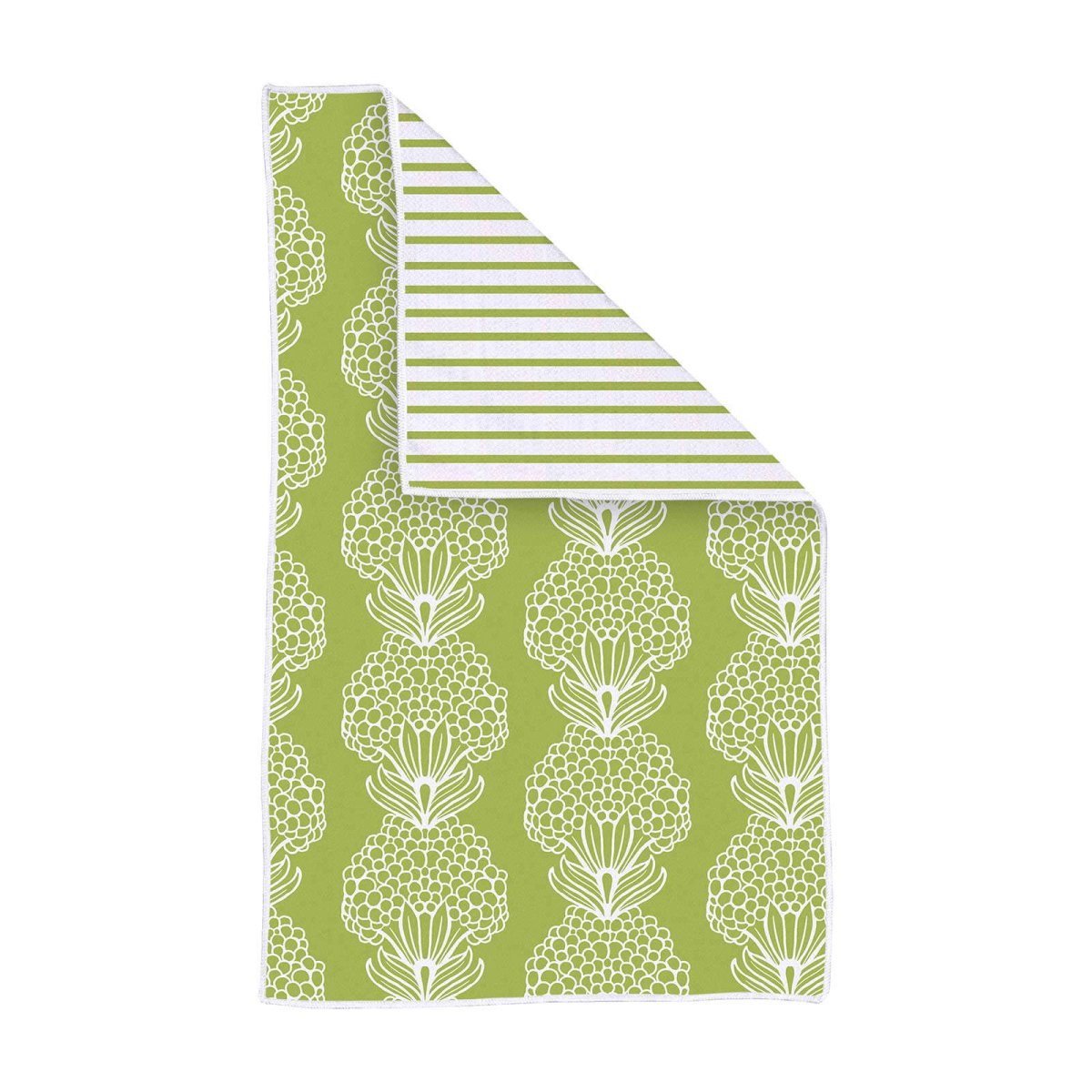 Hydrangea Green Eco Kitchen Tea Towel Tea Towel - rockflowerpaper