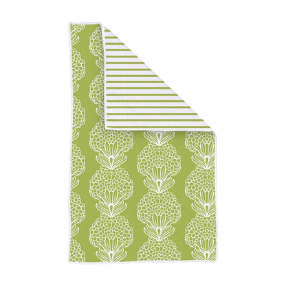 Hydrangea Green Eco Kitchen Tea Towel Tea Towel - rockflowerpaper