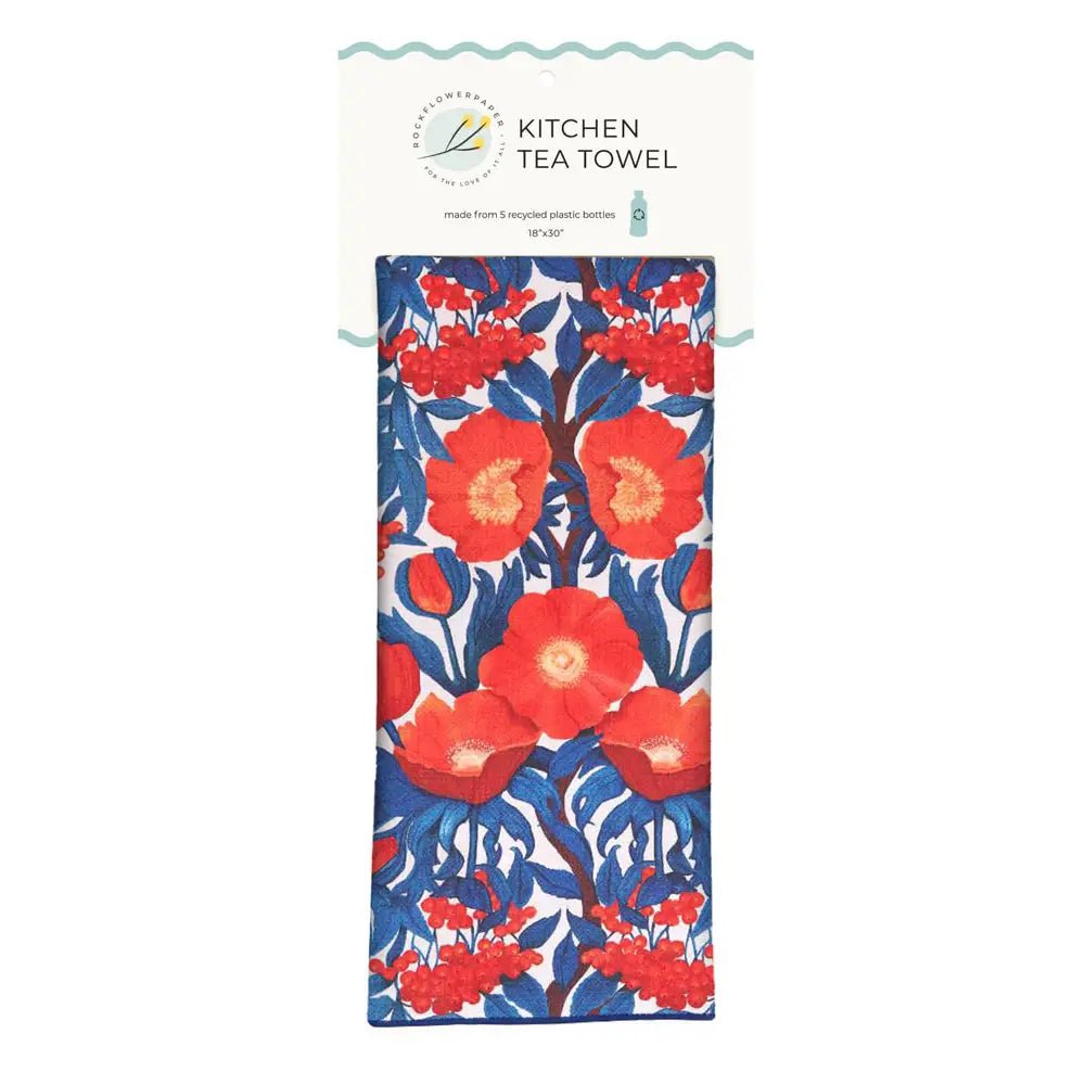 Icelandic Poppies Eco Kitchen Tea Towel Tea Towel - rockflowerpaper