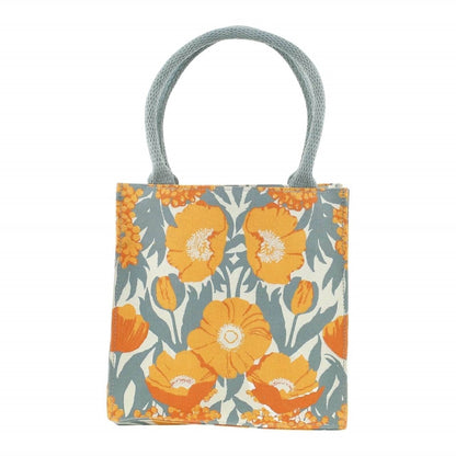 Icelandic Poppies Gold Itsy Bitsy Gift Bag - rockflowerpaper