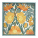 Icelandic Poppies Gold Square Lacquer Serving Tray