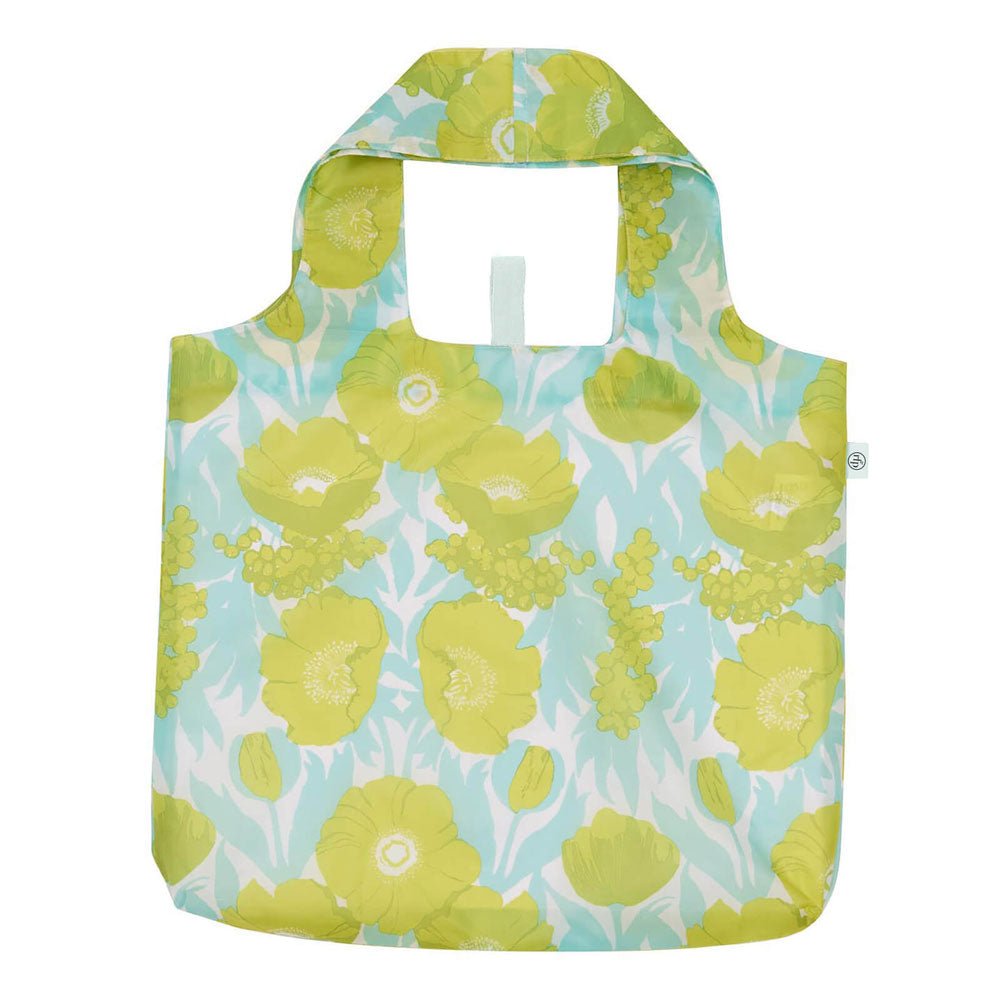 Icelandic Poppies Ocean blu Reusable Shopping Bag Reusable Shopping Bag - rockflowerpaper