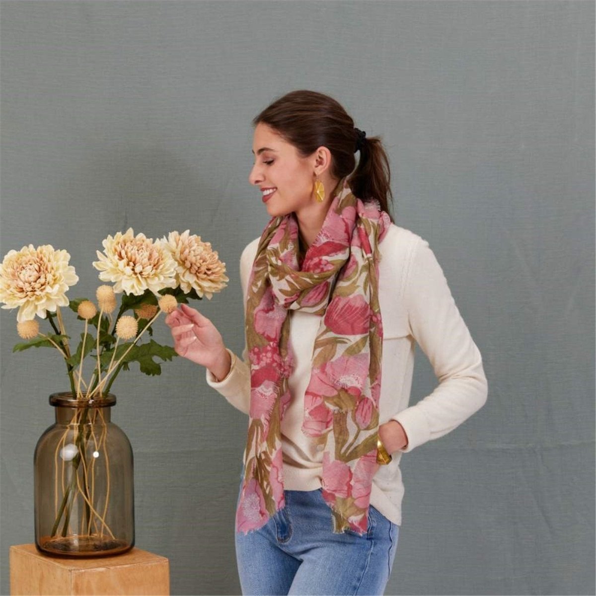 Icelandic Poppies Pink Featherweight Scarf Scarf - rockflowerpaper