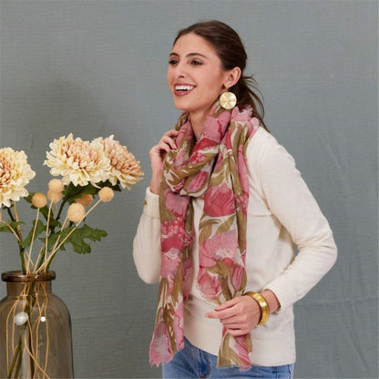 Icelandic Poppies Pink Featherweight Scarf Scarf - rockflowerpaper