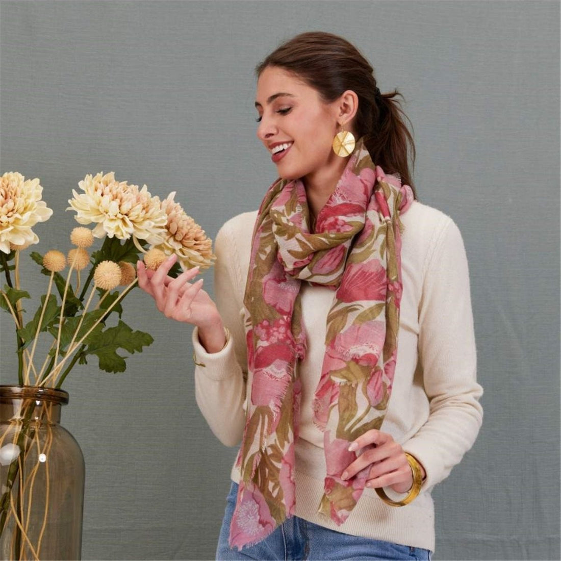 Icelandic Poppies Pink Featherweight Scarf Scarf - rockflowerpaper