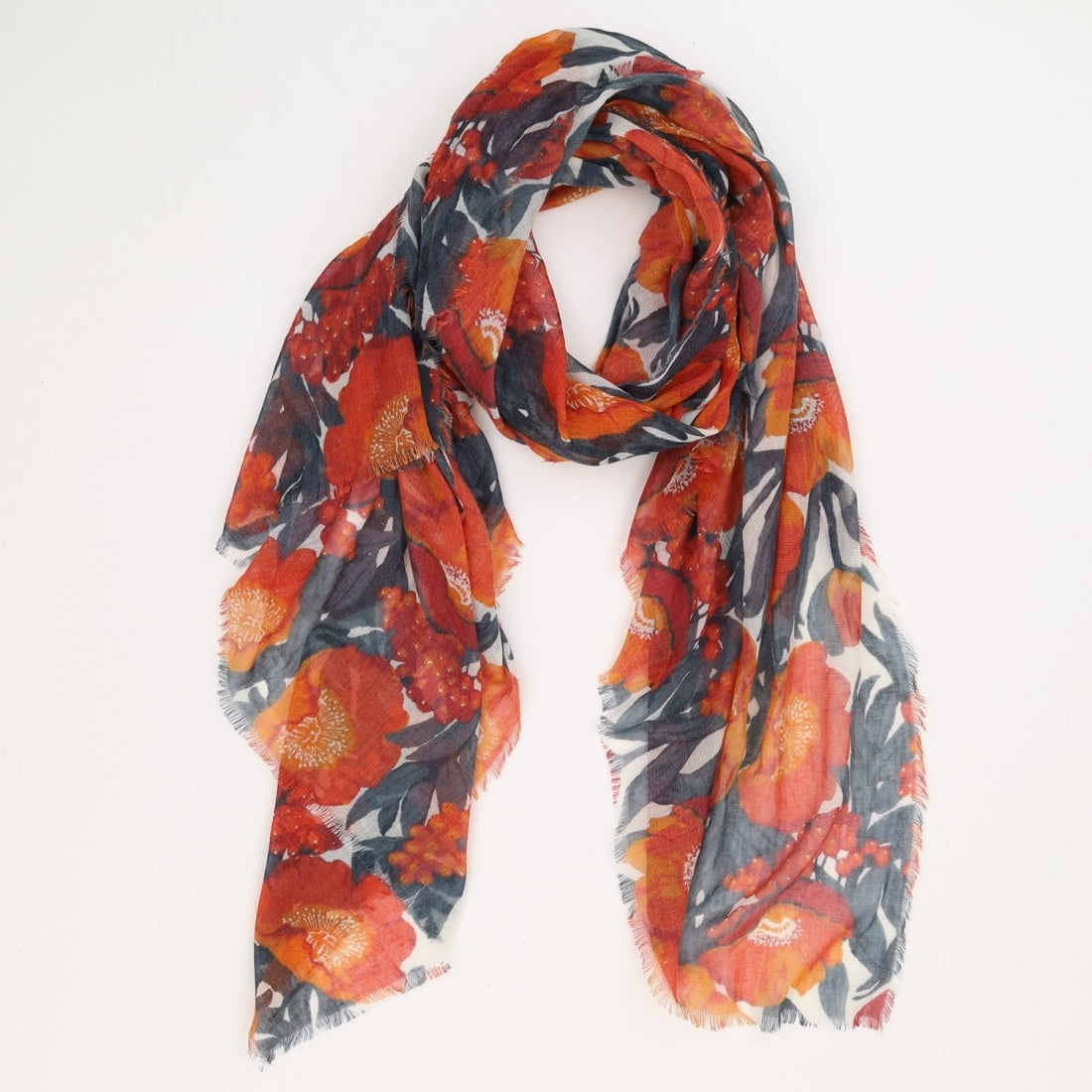 Icelandic Poppies Red Featherweight Scarf Scarf - rockflowerpaper