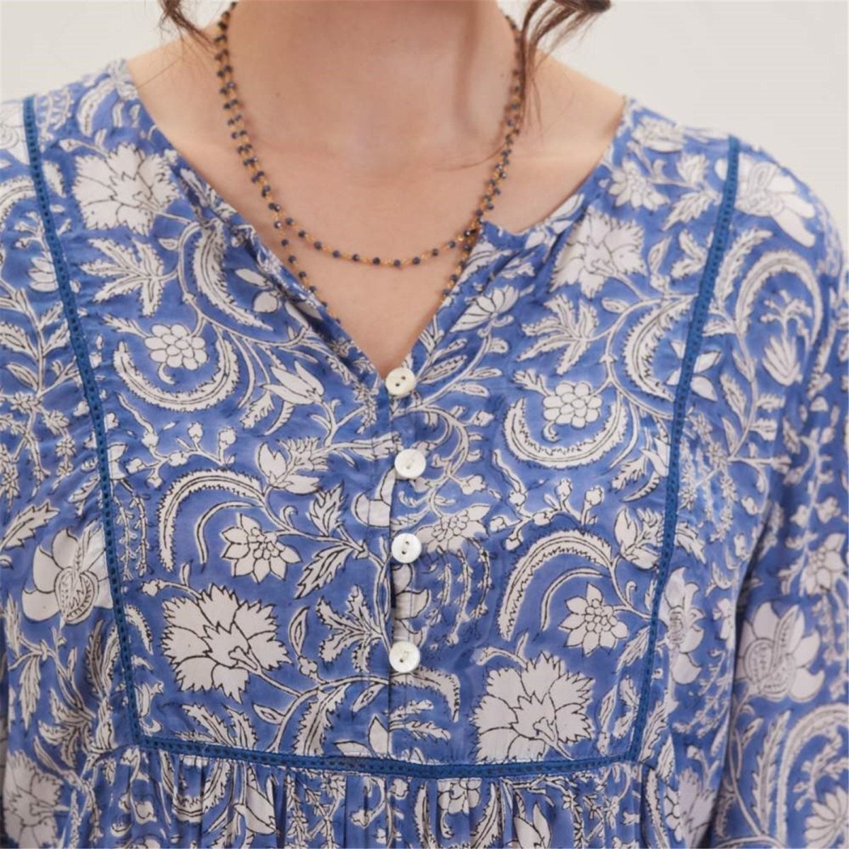 Jasmine Blue Bohemian Tunic Tunic - Rockflowerpaper