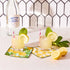 Lemon Blossoms blu Kitchen Reusable Cocktail Napkins Set of 8 Reusable Cocktail Napkin - rockflowerpaper