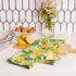 Lemon Blossoms blu Kitchen Tea Towel - Double - Sided Print Kitchen Towel - rockflowerpaper