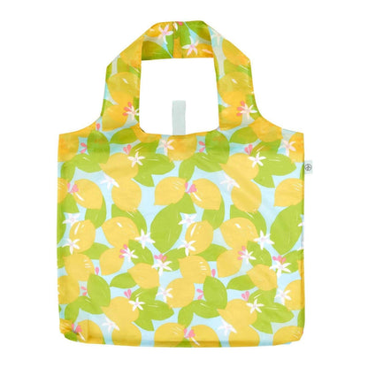 Lemon Blossoms blu Reusable Shopping Bag Reusable Shopping Bag - rockflowerpaper