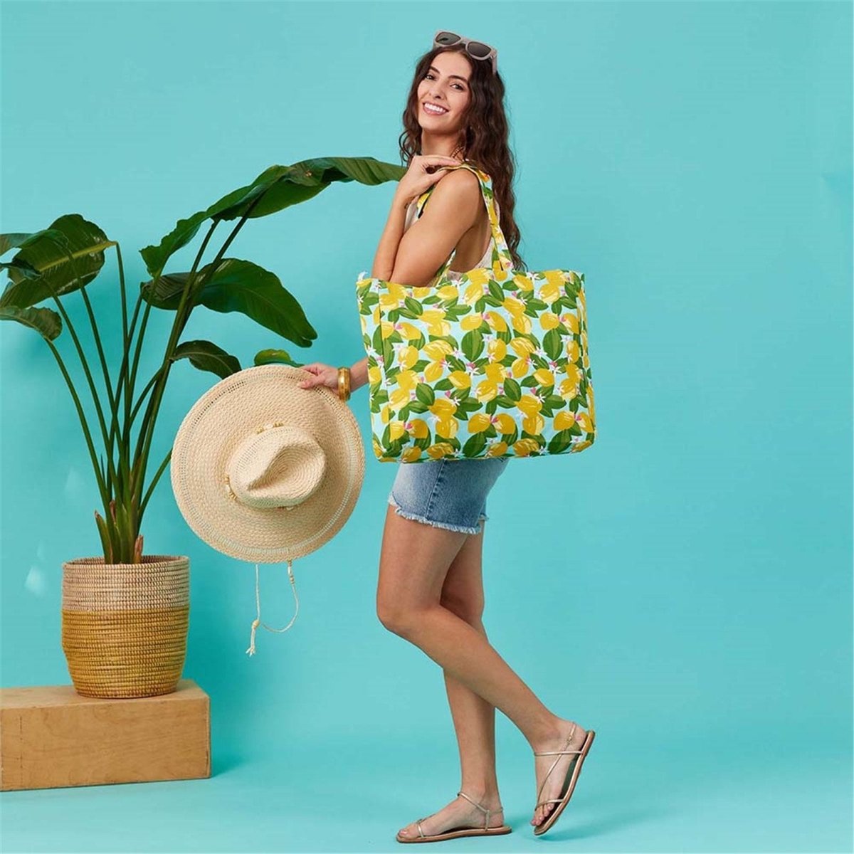 Lemon Blossoms Little Shopper Tote Bag Tote - rockflowerpaper