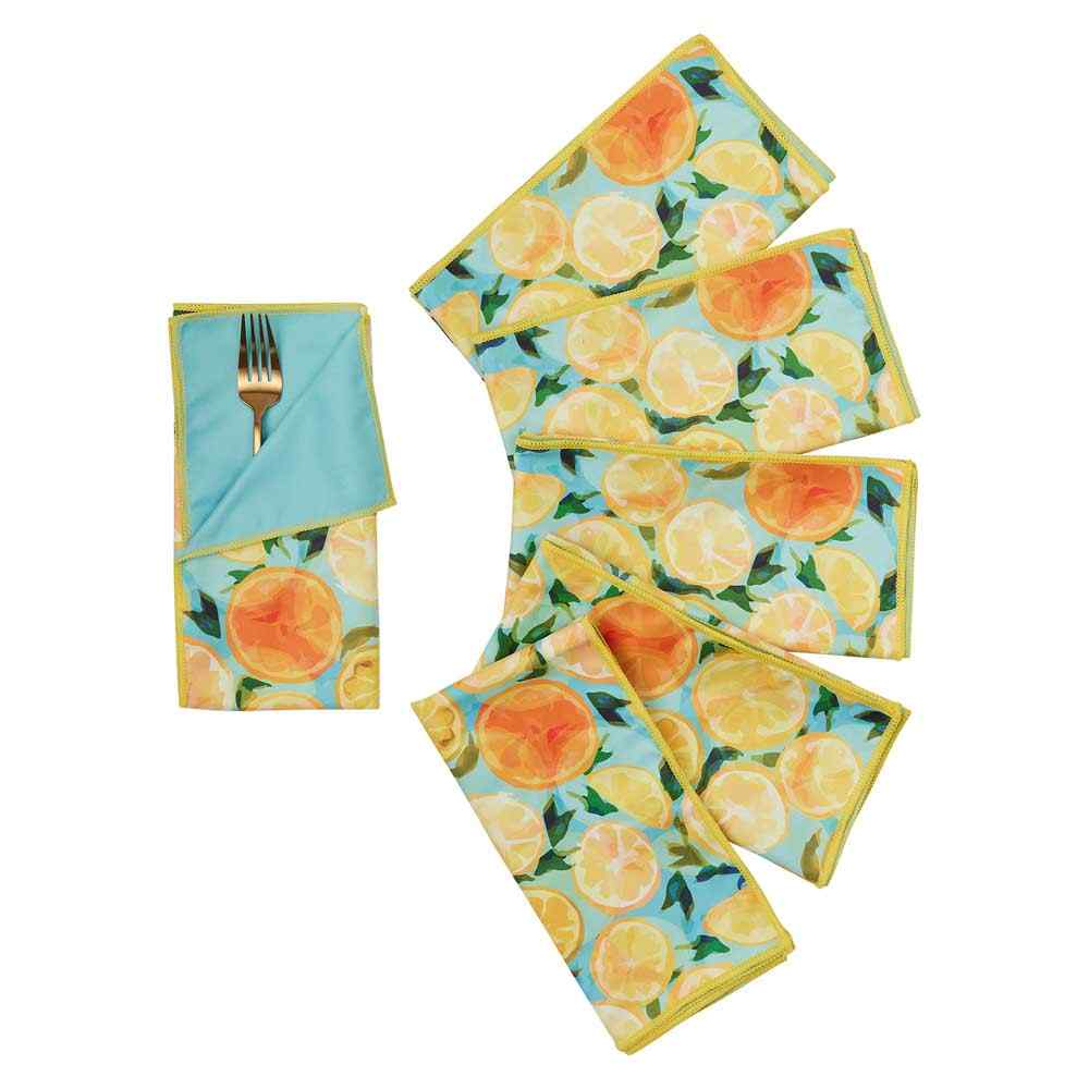 Lemon Slices blu Dinner Napkin Dinner Napkin - rockflowerpaper