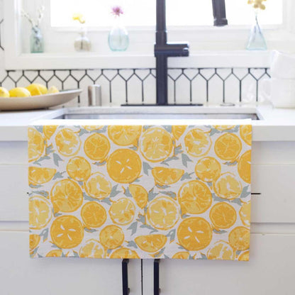 Lemon Slices Cotton Kitchen Towels (Set of 3) Cotton Kitchen Towel - rockflowerpaper