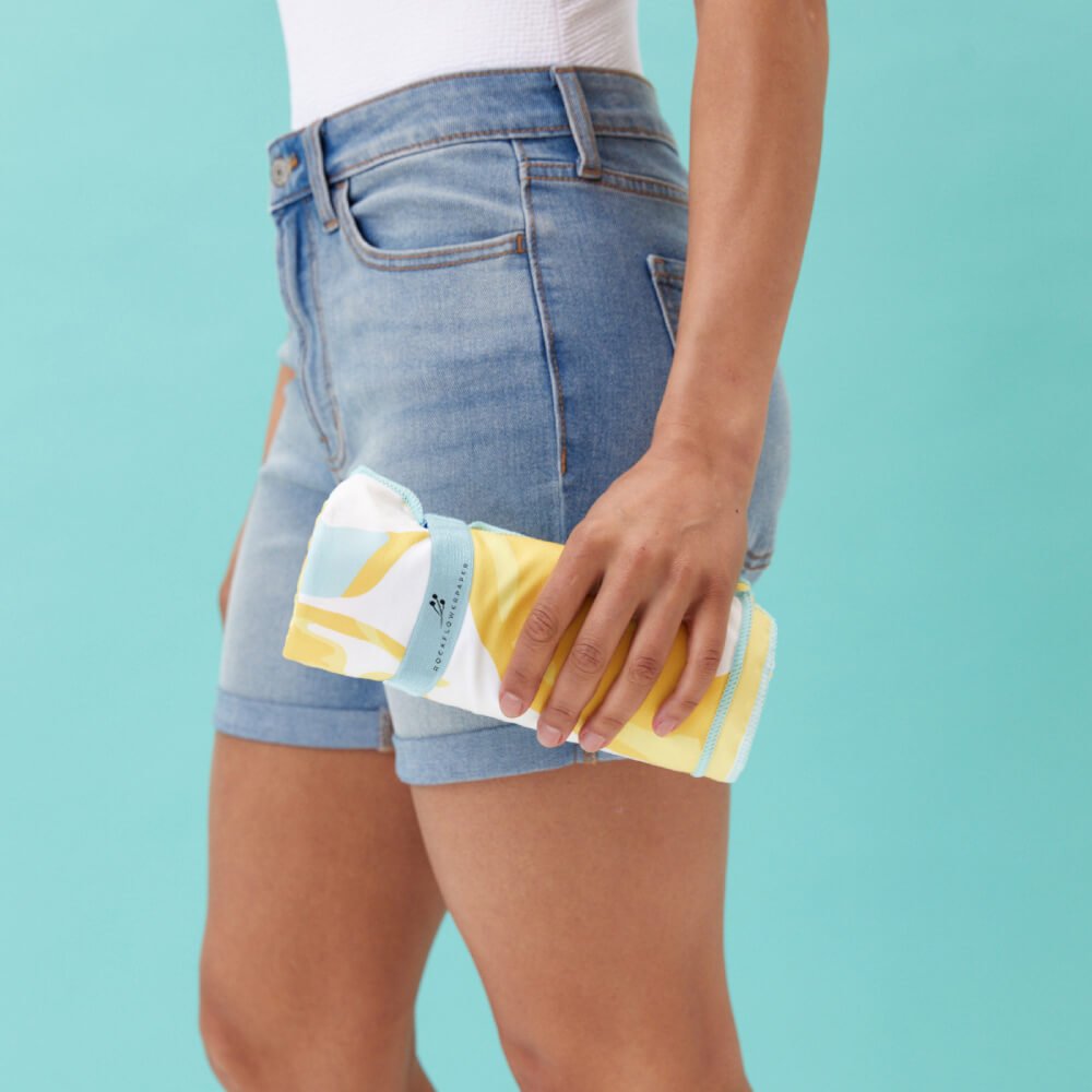 Lemon Slices Reversible Eco Beach Towel Beach Towel - rockflowerpaper