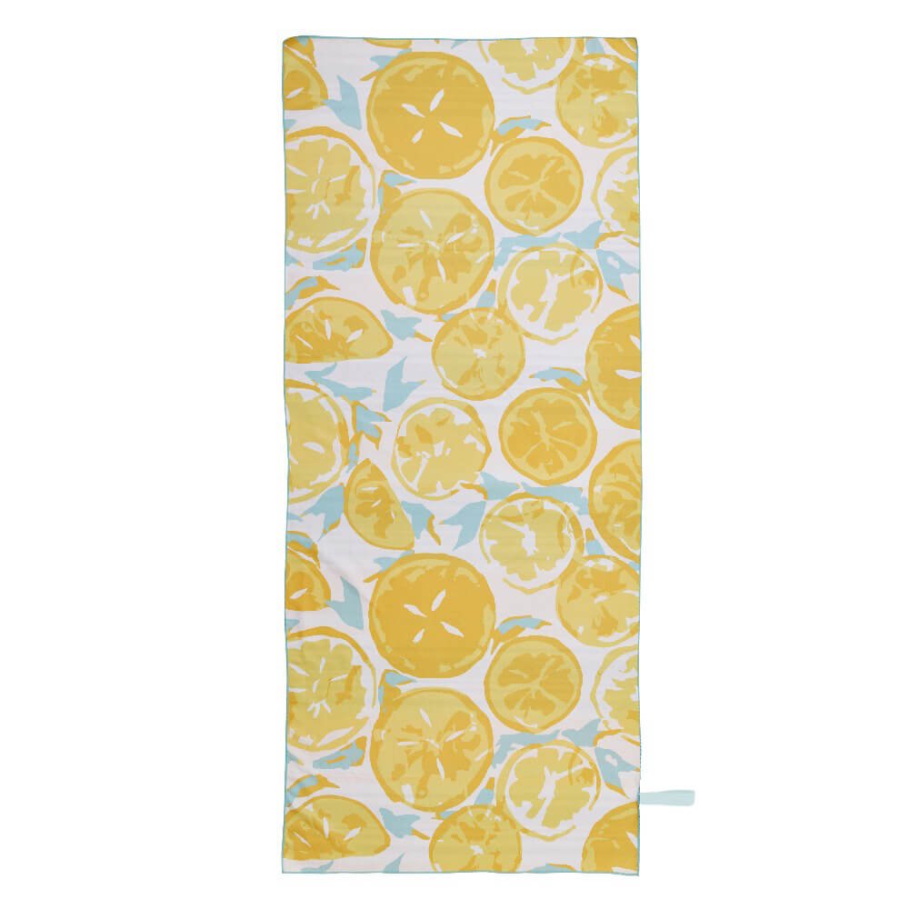 Lemon Slices Reversible Eco Beach Towel Beach Towel - rockflowerpaper