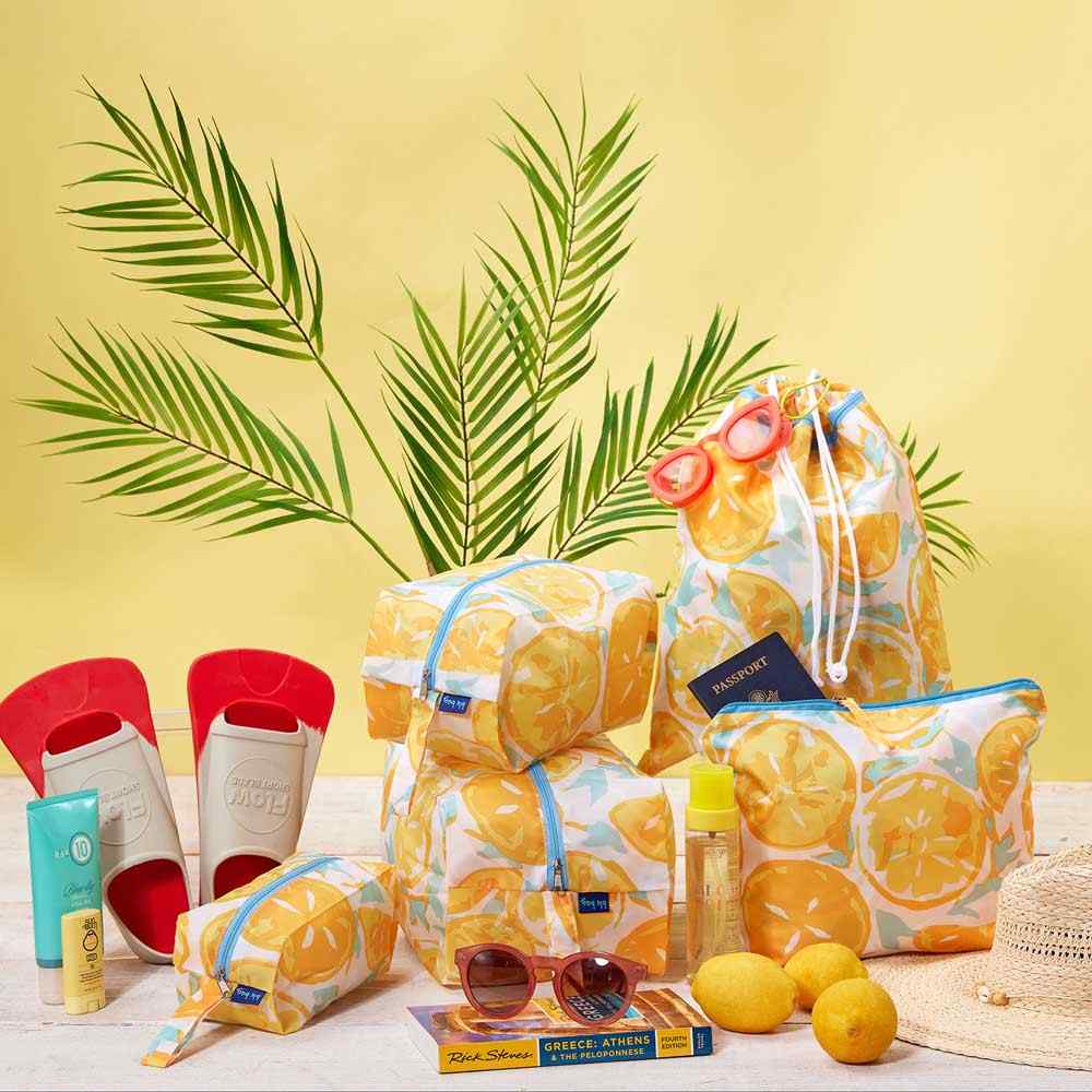 Lemon Slices Travel Cube - Set of 3 Travel Cube - rockflowerpaper