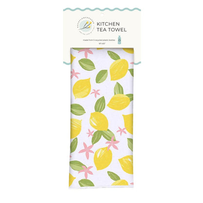 Limone Blossoms Eco Kitchen Tea Towel Tea Towel - rockflowerpaper