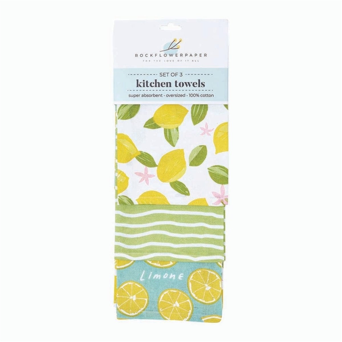 Limone Cotton Kitchen Towels (Set of 3) Cotton Kitchen Towel - rockflowerpaper