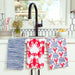 Lobster Waves Cotton Kitchen Towels (Set of 3)