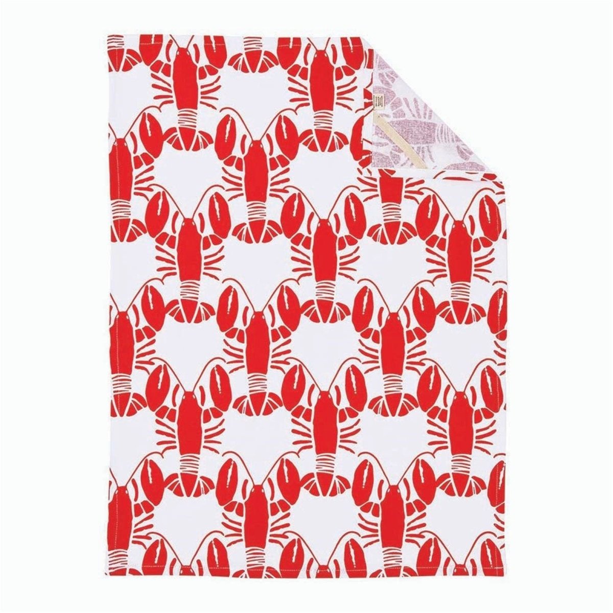 Lobster Waves Cotton Kitchen Towels (Set of 3) Cotton Kitchen Towel - rockflowerpaper