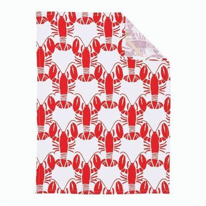 Lobster Waves Cotton Kitchen Towels (Set of 3) Cotton Kitchen Towel - rockflowerpaper