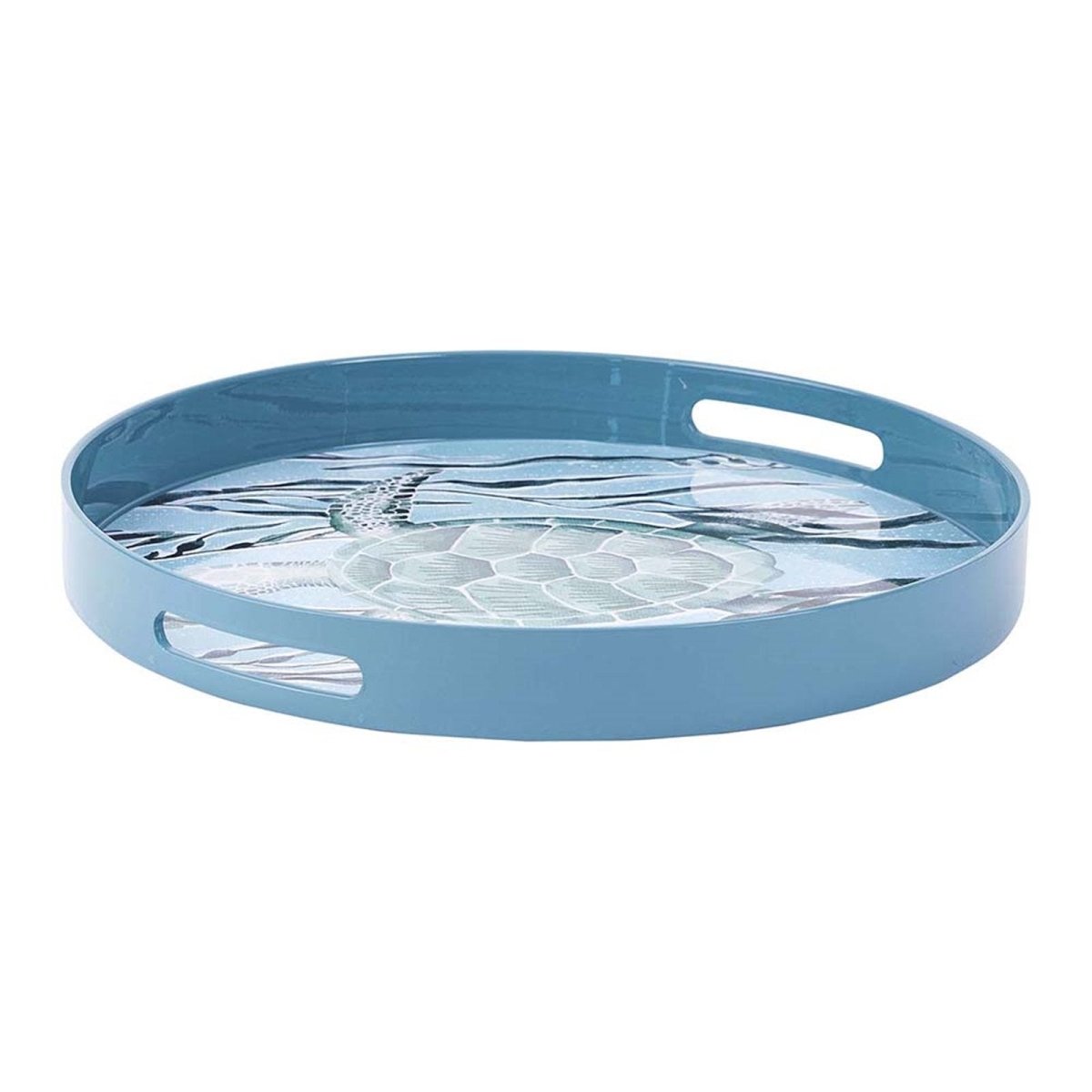 Marine Turtle 15 Inch Round Tray Tray - rockflowerpaper