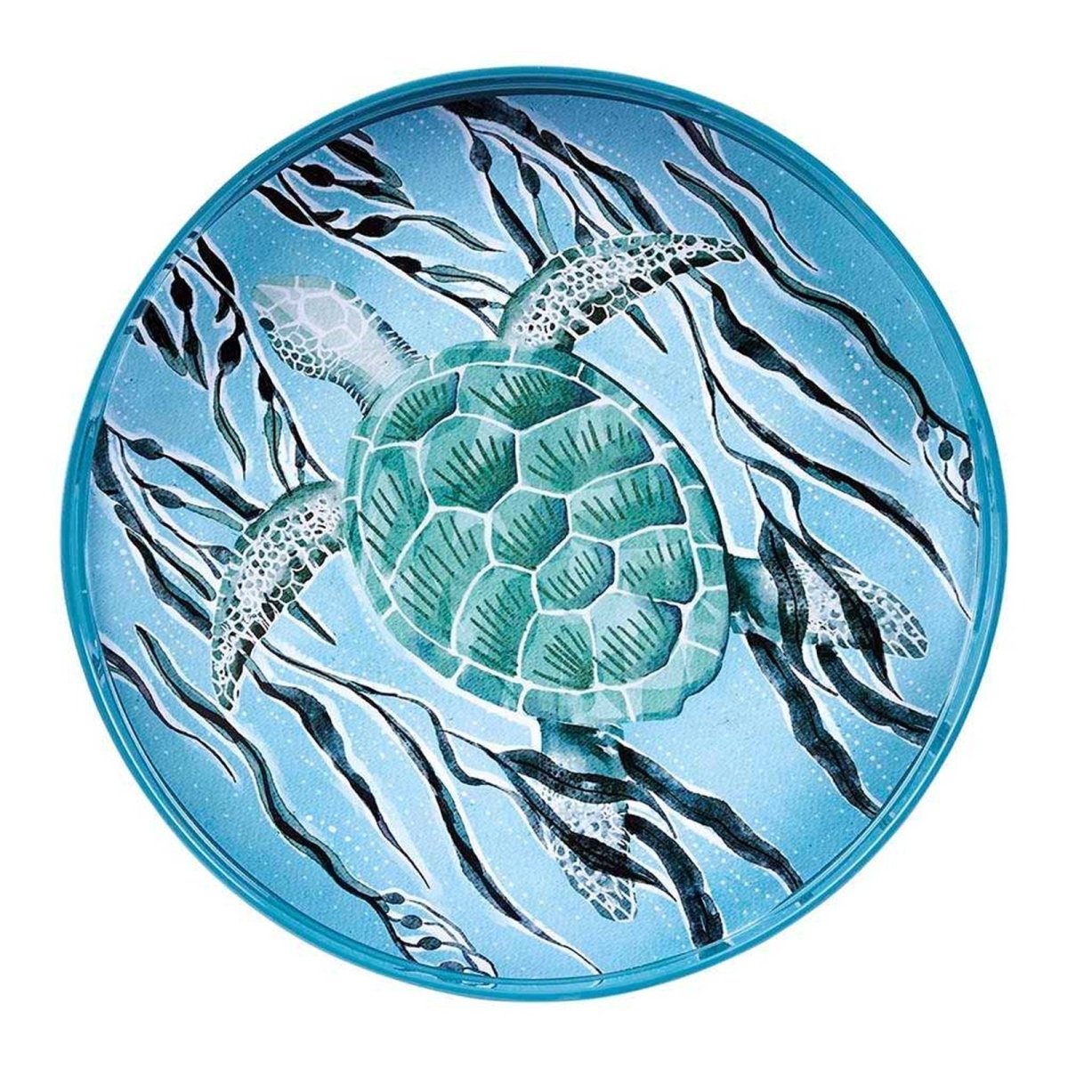 Marine Turtle 15 Inch Round Tray Tray - rockflowerpaper