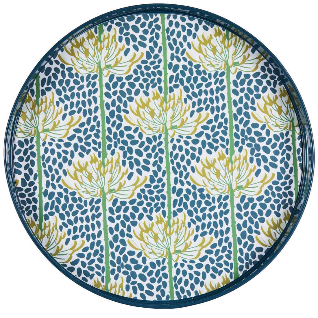 Meadow Round Lacquer Serving Tray Tray - Rockflowerpaper