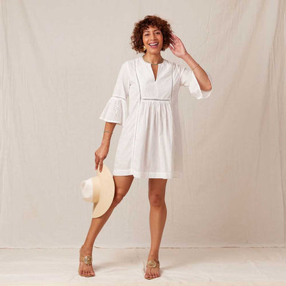 Melony White Eyelet Beach Dress Dress - rockflowerpaper