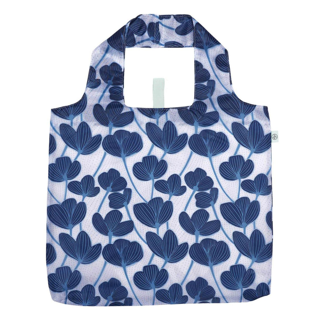 Modern Poppy blu Reusable Shopping Bag Reusable Shopping Bag - rockflowerpaper