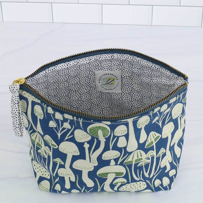 Mushrooms Medium Canvas Pouch Pouch - rockflowerpaper