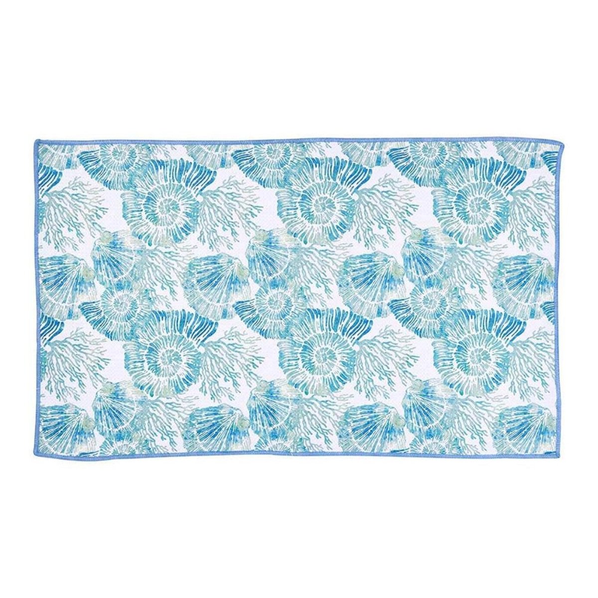 Nautilus Shells blu Kitchen Tea Towel - Double - Sided Print Kitchen Towel - rockflowerpaper