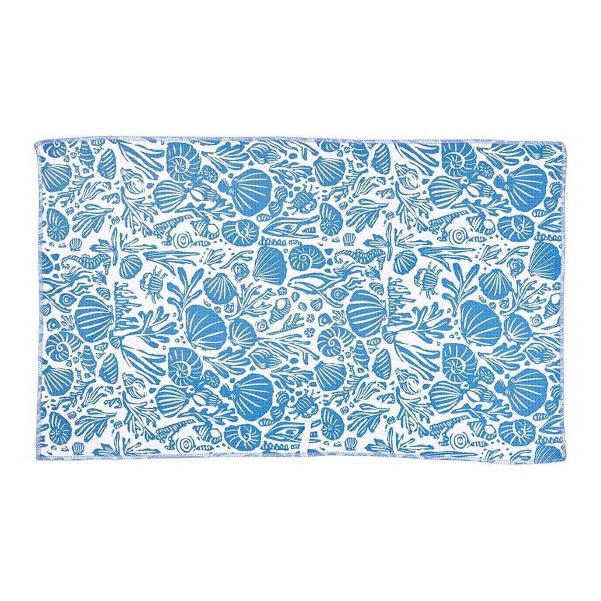 Nautilus Shells blu Kitchen Tea Towel - Double - Sided Print Kitchen Towel - rockflowerpaper