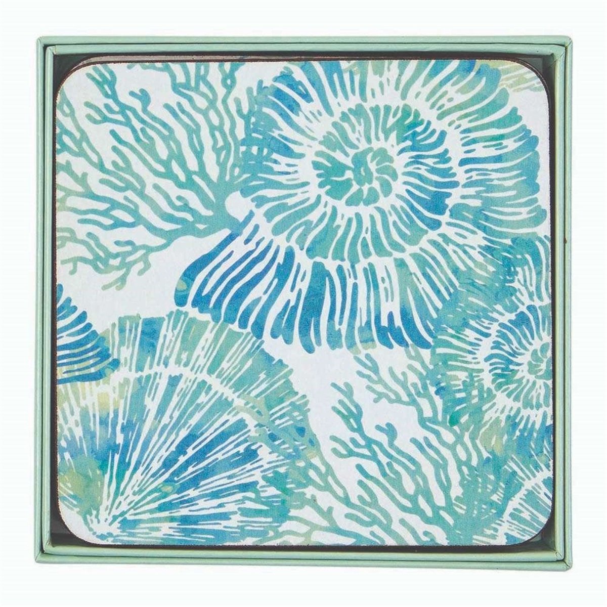 Nautilus Square Coaster - Set of 4 Coaster - rockflowerpaper