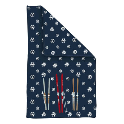 Nordic Ski Navy Eco Kitchen Tea Towel Tea Towel - rockflowerpaper