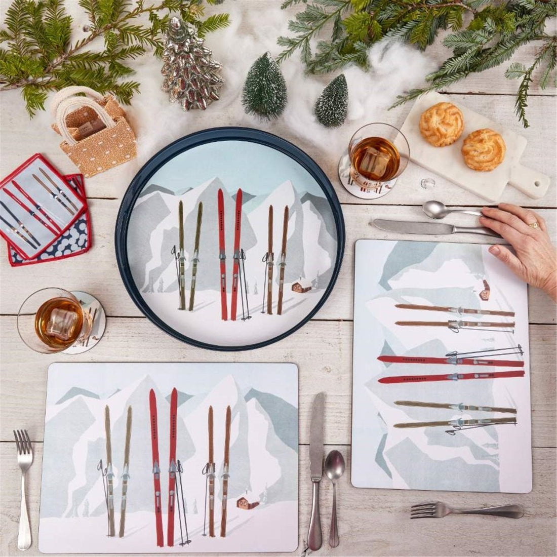 Nordic Ski Placemat Set 4 Placemat - rockflowerpaper