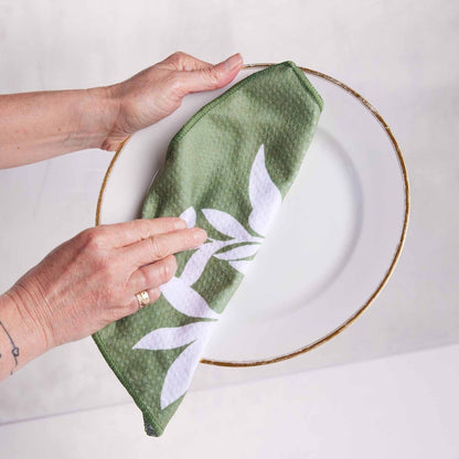 Olives Design Kitchen Dish Cloths - Set of 3 Reusable Dish Cloth - rockflowerpaper