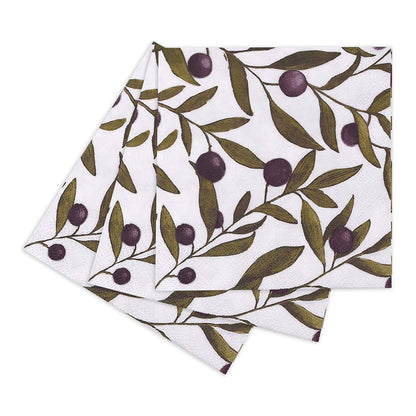 Olives Printed Paper Cocktail Napkins - 20 Pack Paper Cocktail Napkin - rockflowerpaper