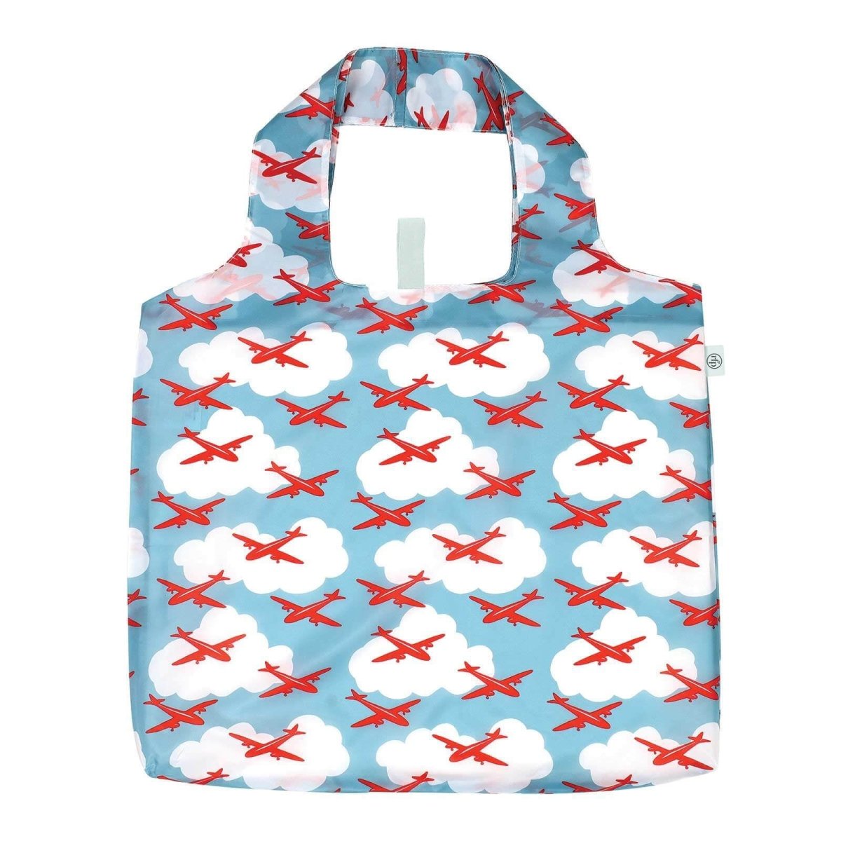 OUTLET Airplane blu Reusable Shopping Bag pos - Reusable Shopping Bag - rockflowerpaper