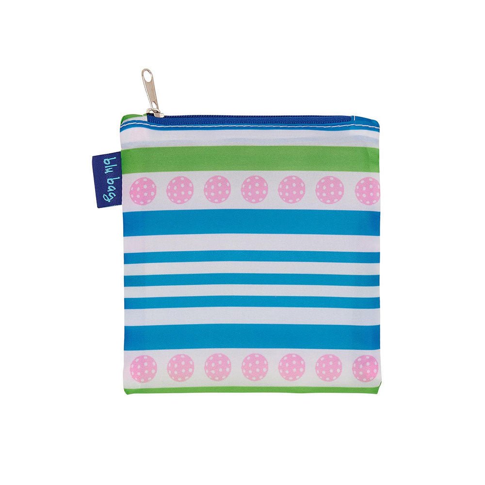 Pickleball Stripe blu Reusable Shopping Bag - Machine Washable Reusable Shopping Bag - rockflowerpaper