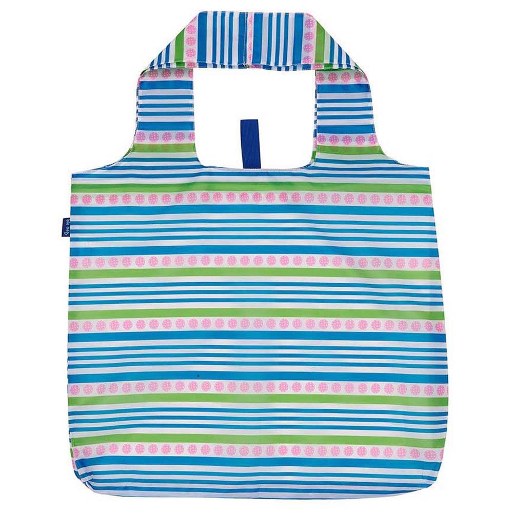 Pickleball Stripe blu Reusable Shopping Bag-Machine Washable Reusable Shopping Bag - rockflowerpaper