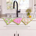 Pink Papaver blu Dish Cloth Set of 3