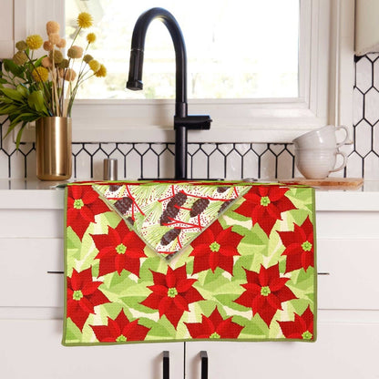 Poinsettia Eco Kitchen Tea Towel Tea Towel - Rockflowerpaper
