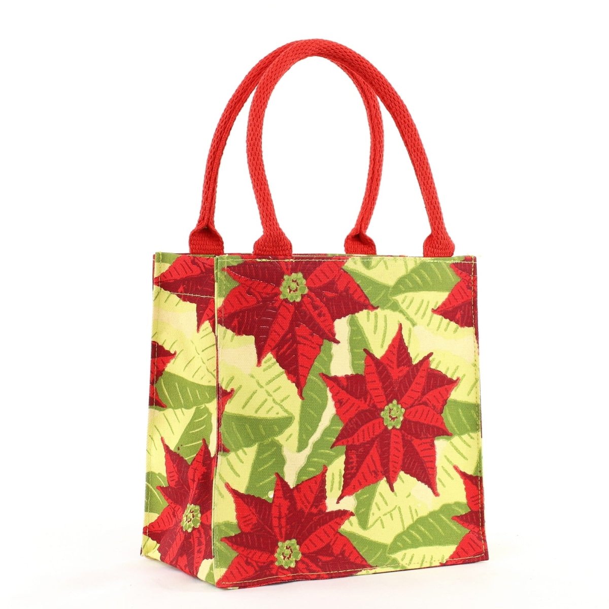 Poinsettia Reusable Itsy Bitsy Gift Bag Gift Bag - Rockflowerpaper