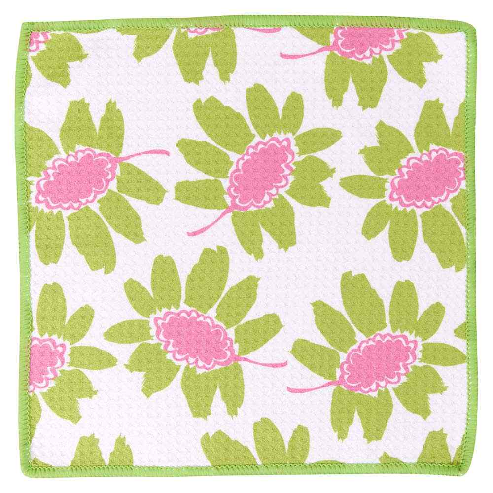 Poppies Pink blu Kitchen Dish Cloths (Set of 3) Reusable Dish Cloth - rockflowerpaper