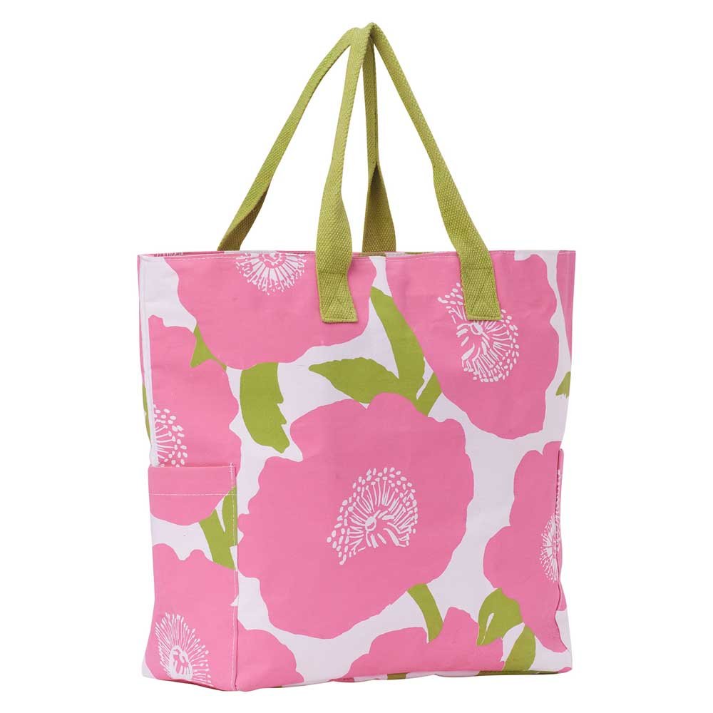 Poppies Pink Carryall Tote - rockflowerpaper