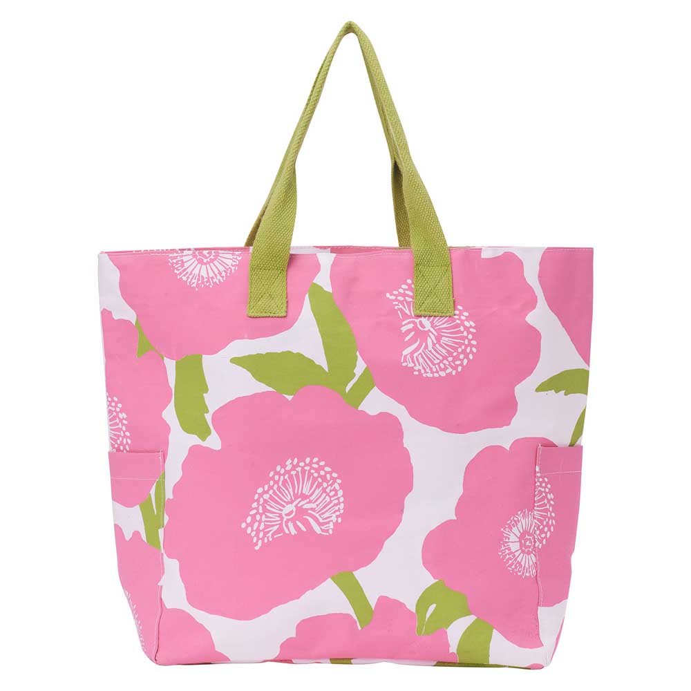 Poppies Pink Carryall Tote - rockflowerpaper