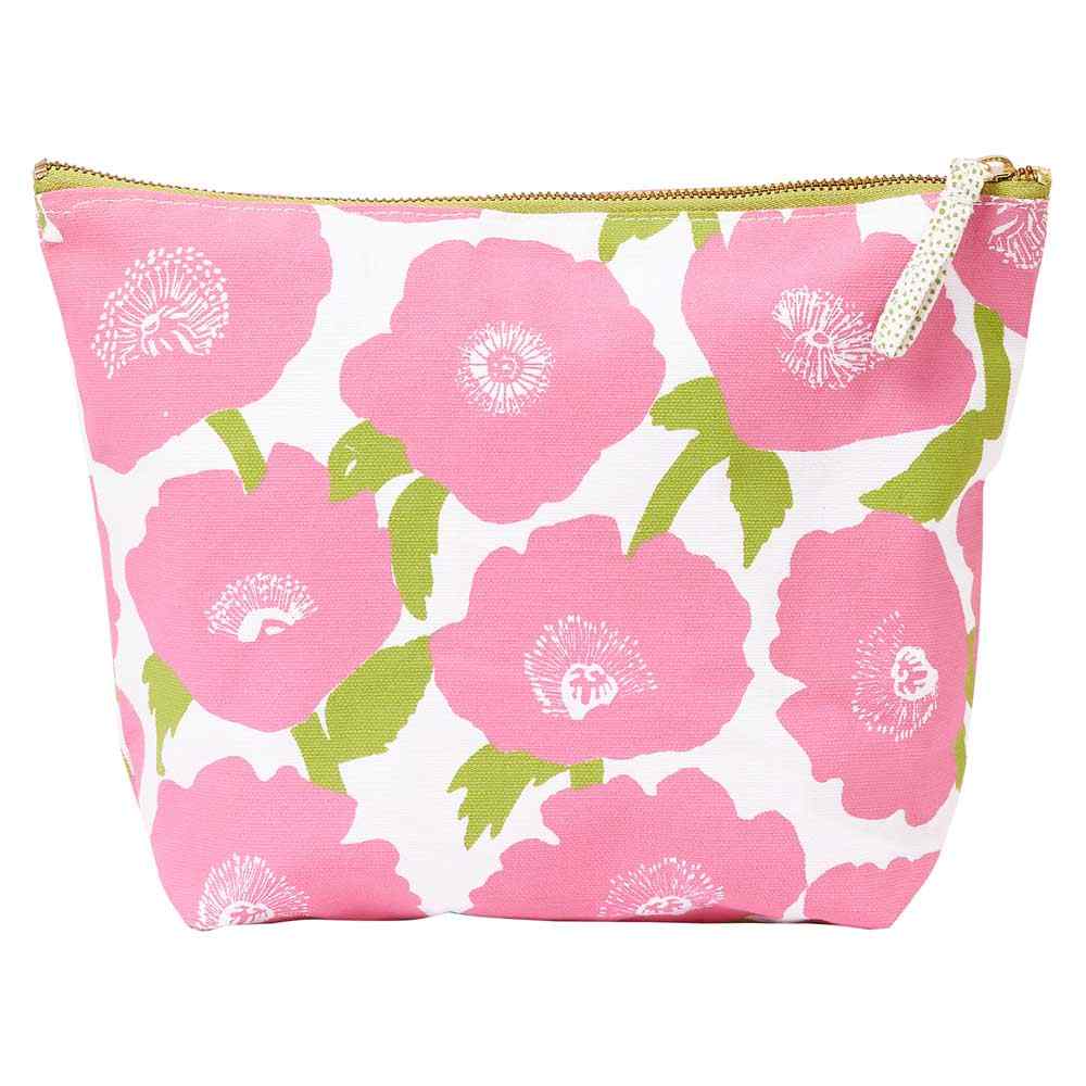 Poppies Pink Pouch Large Pouch - rockflowerpaper